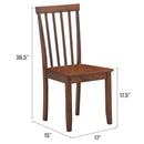 Set of 2 Dining Chair Kitchen Spindle Back Side Chair with Solid Wooden Legs