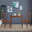 Set of 2 Dining Chair Kitchen Spindle Back Side Chair with Solid Wooden Legs