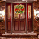 24" Pre-lit Artificial Christmas Wreath Battery Operated w/ 50 LED Light & Timer CM22820