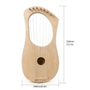Lyre Harp 7 String DIY Kit Make Your Own Bass Wood with String Saddle String Post Tuning Wrench