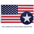 3' x 5' FT USA US U.S. American Flag Polyester Stars Brass Grommets ST31408