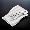 32-Piece Porcelain Dinnerware Set , Rectangular Plate