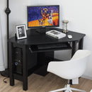 Wooden Corner Desk With Drawer Computer PC Table Study Office Room Black HW66120BK