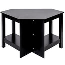 Wooden Corner Desk With Drawer Computer PC Table Study Office Room Black HW66120BK