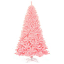 7.5Ft Hinged Artificial Christmas Tree Full Fir Tree New PVC w/ Metal Stand Pink CM22823