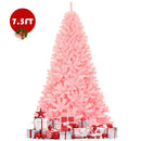 7.5Ft Hinged Artificial Christmas Tree Full Fir Tree New PVC w/ Metal Stand Pink CM22823