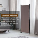 4-Panel Room Divider Folding Privacy Screen w/Steel Frame Decoration Brown HW65773CF