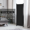 4-Panel Room Divider Folding Privacy Screen w/Steel Frame Decoration Black HW65773BK