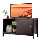 TV Stand Modern Entertainment Cabinet for TV's up To 50" with Sliding Doors HW64004CF