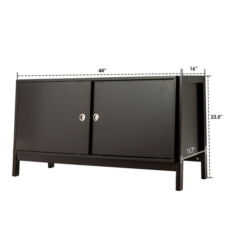 TV Stand Modern Entertainment Cabinet for TV's up To 50" with Sliding Doors HW64004CF