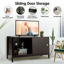 TV Stand Modern Entertainment Cabinet for TV's up To 50" with Sliding Doors HW64004CF