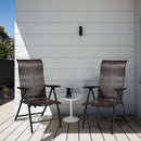 2PC Patio Rattan Folding Chair Recliner Back Adjustable Portable Camping Armrest