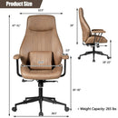 High Back Office Chair Adjustable Suede Fabric w/ Lumbar Support HW65905