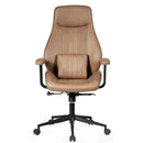High Back Office Chair Adjustable Suede Fabric w/ Lumbar Support HW65905