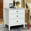 Set of 2 Nightstand Beside End Side Accent Table Organizer W/3 Drawers 2*HW62966