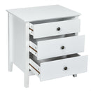 Set of 2 Nightstand Beside End Side Accent Table Organizer W/3 Drawers 2*HW62966