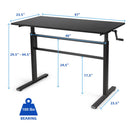 Standing Desk Height Adjustable Sit to Stand Workstation w/Crank Handle HW65655