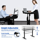 Standing Desk Height Adjustable Sit to Stand Workstation w/Crank Handle HW65655