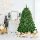 6 ft Hinged Artificial Christmas Tree Holiday Decoration w/ Foldable Metal Stand CM22807