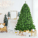 7 ft Hinged Artificial Christmas Tree Holiday Decoration w/ Foldable Metal Stand CM22808