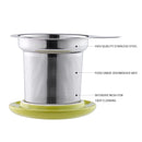 450ML Porcelain Tea Mug Cup with Lid and Stainless Steel Infuser Filter