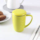 450ML Porcelain Tea Mug Cup with Lid and Stainless Steel Infuser Filter