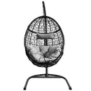 Hammock Chair with Stand Hanging Cushioned Swing Egg Chair for Indoor Outdoor OP70424