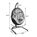 Hammock Chair with Stand Hanging Cushioned Swing Egg Chair for Indoor Outdoor OP70424
