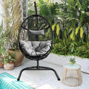Hammock Chair with Stand Hanging Cushioned Swing Egg Chair for Indoor Outdoor OP70424