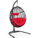 Hammock Chair with Stand Hanging Cushioned Swing Egg Chair for Indoor Outdoor OP70424