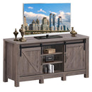 TV Stand Sliding Barn Door Entertainment Center for TV's up to 55" with Storage HW65216
