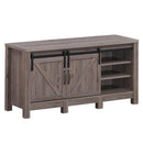 TV Stand Sliding Barn Door Entertainment Center for TV's up to 55" with Storage HW65216