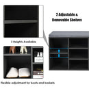 Entryway Padded Shoe Storage Bench 10-Cube Organizer Bench Adjustable HW63680