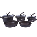 5pcs Stainless Steel Pots and Pans Sets, Classic Cookware Set