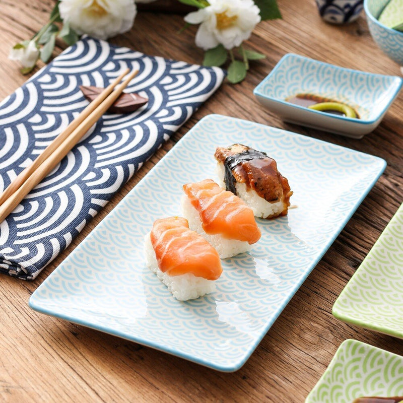 Japanese Style Porcelain Sushi Set with Gift Box