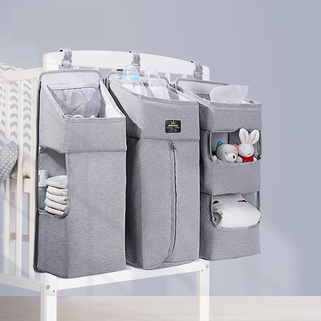 Crib Organizer for Baby Crib Hanging Storage Bag Baby Clothing