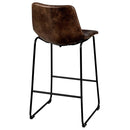 Set of 4 Bar Stool Faux Suede Upholstered Kitchen Dining Chair w/Metal Legs 2*HW66387