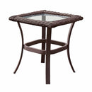 3 PCS Rattan Wicker Patio Furniture Set Coffee Table Rocking Chair Cushioned New Garden Set HW54922
