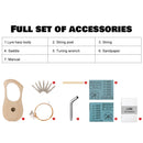 Lyre Harp 7 String DIY Kit Make Your Own Bass Wood with String Saddle String Post Tuning Wrench