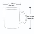 4-Piece 4-Design 360ML Porcelain Coffee Water Cup Set with Handle