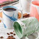 4-Piece 4-Design 360ML Porcelain Coffee Water Cup Set with Handle