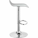 Set of 2 Swivel Bar Stool Adjustable PU Leather Backless Dining Chair HW66518