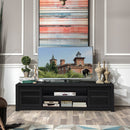 TV Stand Entertainment Center for TV's up to 65" with Sliding Mesh Doors