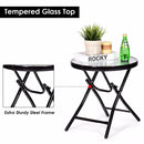 3 PCS Outdoor Folding Rocking Chair Table Set Bistro Sets Patio Furniture Red Outdoor Furniture OP3638