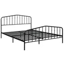 Queen Size Metal Bed Frame Steel Slat Platform Headboard Footboard Bedroom HW63428