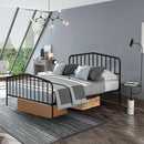 Queen Size Metal Bed Frame Steel Slat Platform Headboard Footboard Bedroom HW63428