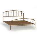 Queen Size Metal Bed Frame Steel Slat Platform Headboard Footboard Bedroom HW63428