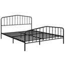 Queen Size Metal Bed Frame Steel Slat Platform Headboard Footboard Bedroom HW63428