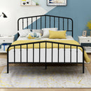 Queen Size Metal Bed Frame Steel Slat Platform Headboard Footboard Bedroom HW63428