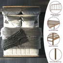 Queen Size Metal Bed Frame Steel Slat Platform Headboard Footboard Bedroom HW63428